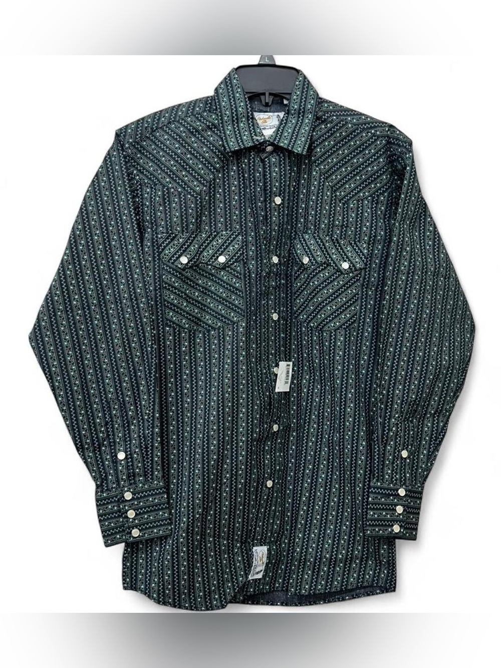 Mens Panhandle Slim Floral Pearl Snap Western shirt size Small